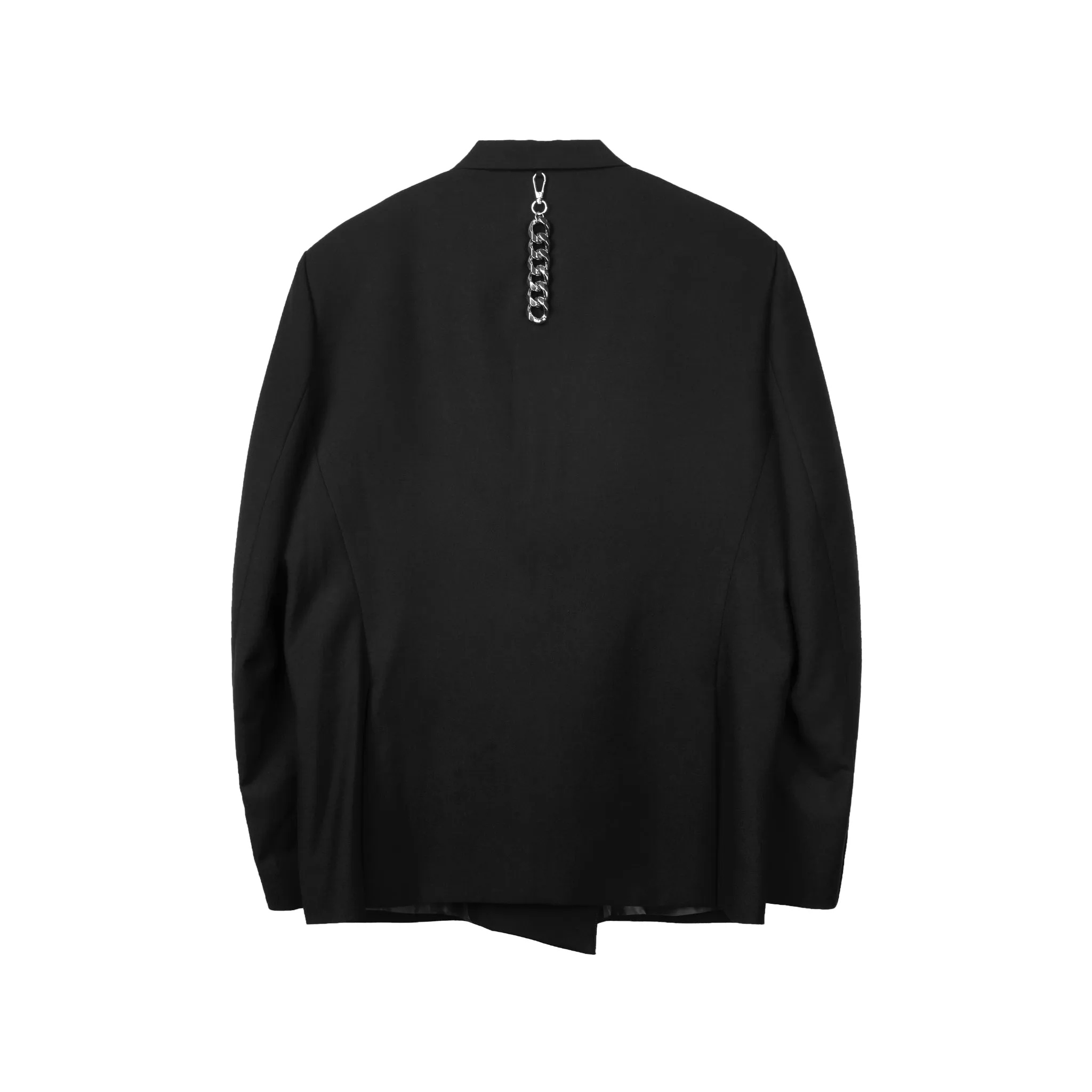 Black Customized Metal Single Buckle Suit