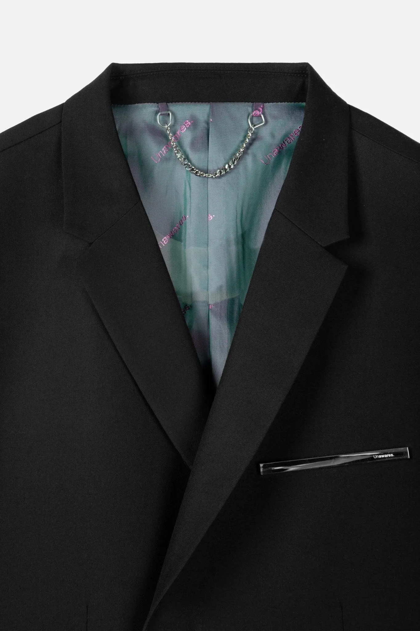 Black Customized Metal Single Buckle Suit