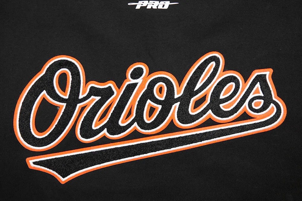 MLB BALTIMORE ORIOLES CLASSIC MEN'S WARM UP JACKET (BLACK/ORANGE)