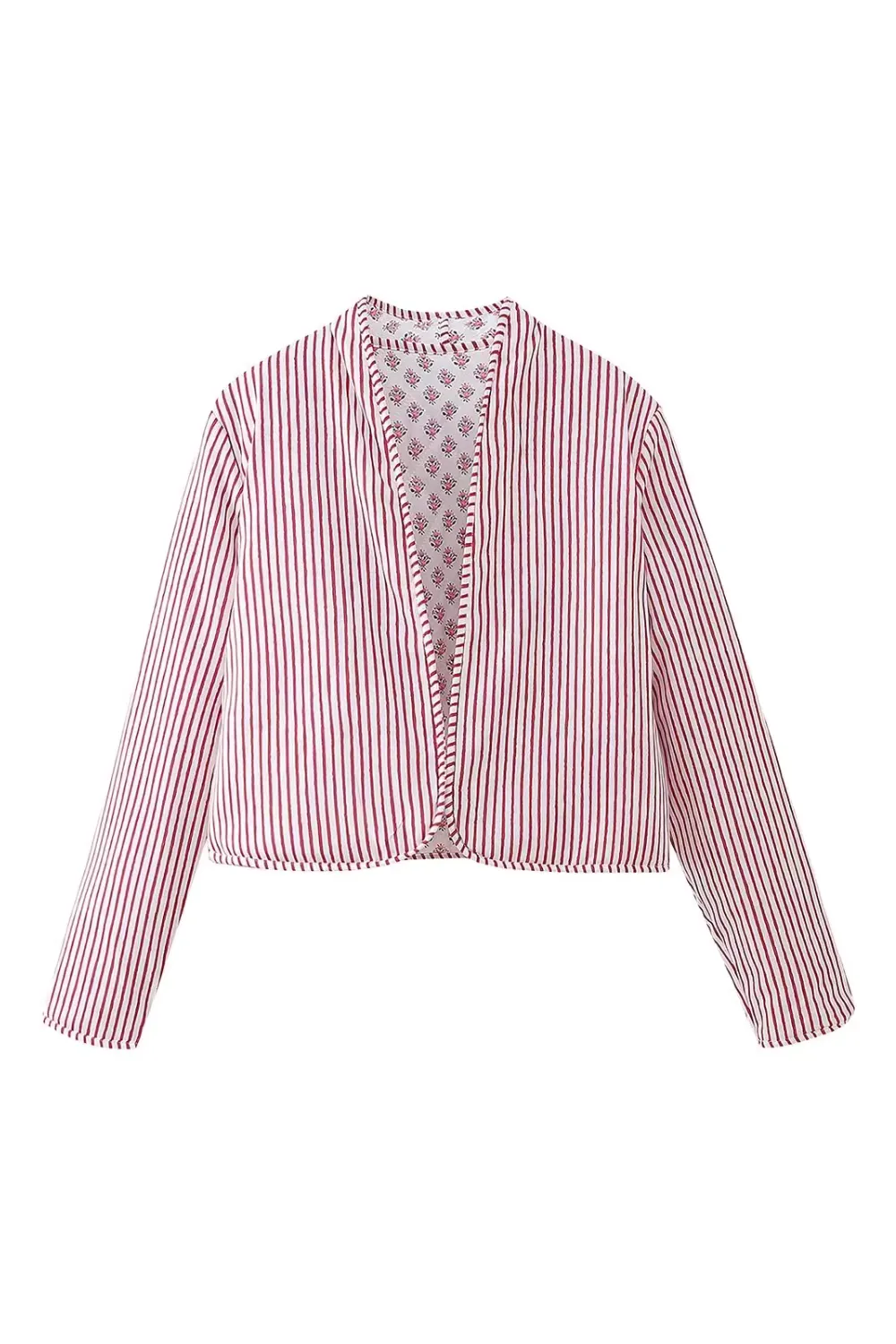 'Nat' Paisley Striped Pattern Reversible Jacket