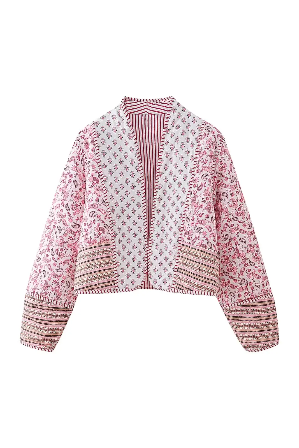 'Nat' Paisley Striped Pattern Reversible Jacket