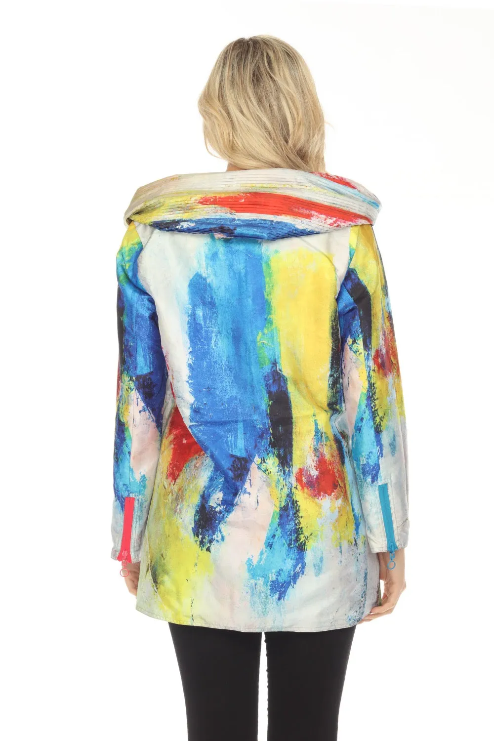 UBU Clothing Co. Ibiza/Love Struck Hooded Reversible Zip Front Parisian Coat 21159PP