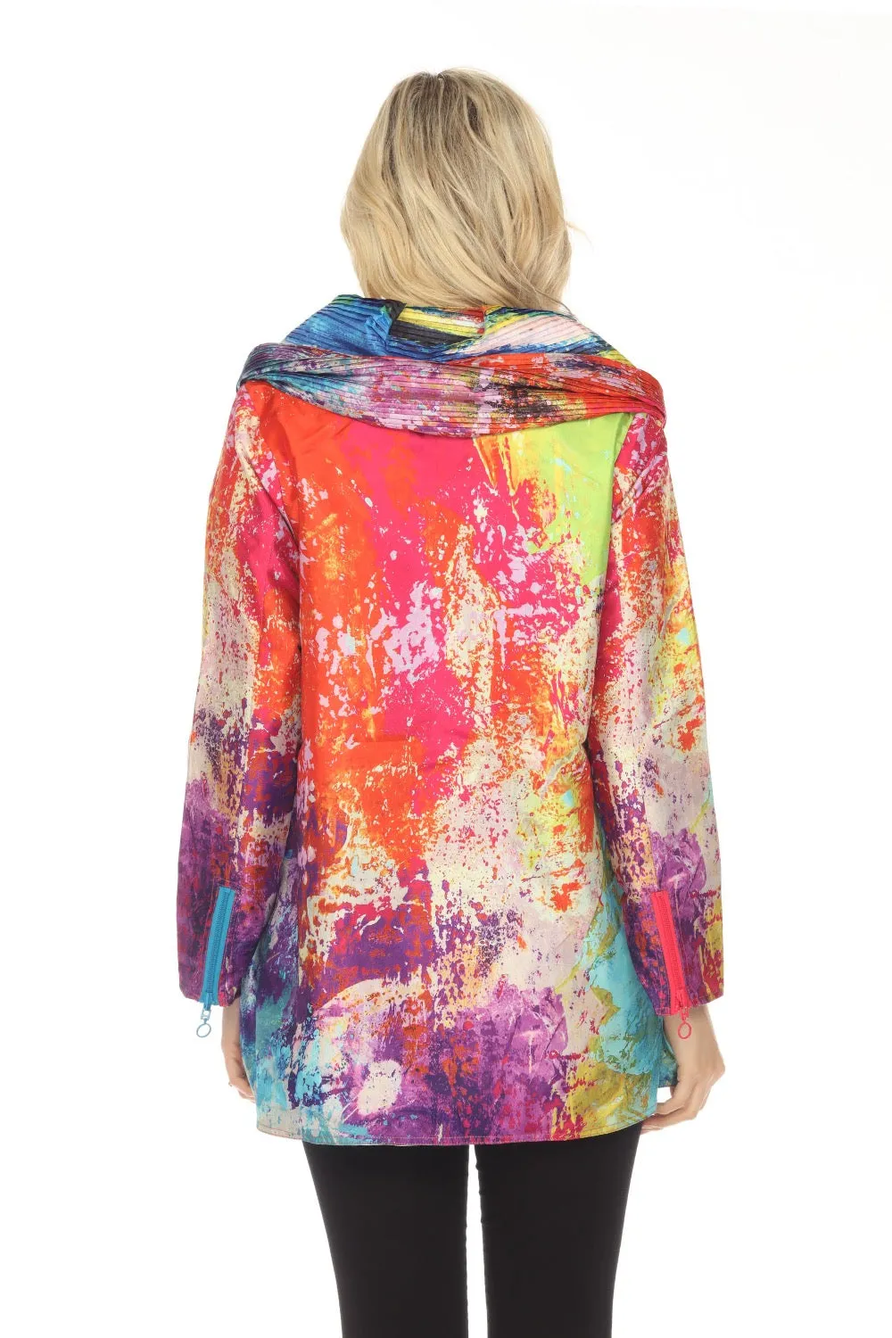 UBU Clothing Co. Ibiza/Love Struck Hooded Reversible Zip Front Parisian Coat 21159PP